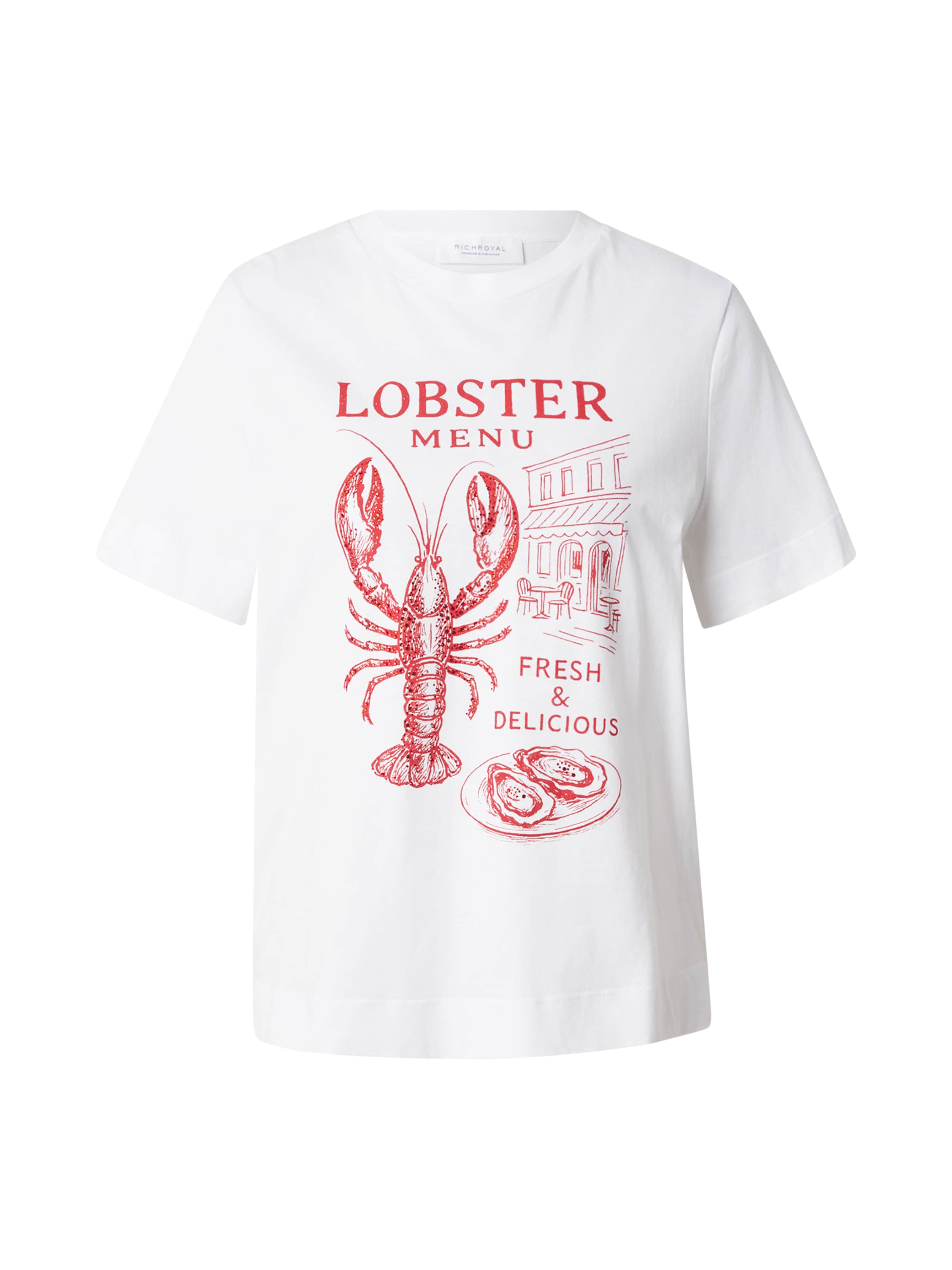 balta Rich & Royal Marškinėliai 'Lobster': priekis