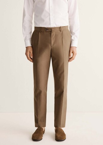 MANGO MAN Slimfit Hose "Oasis" in Braun: Vorderseite