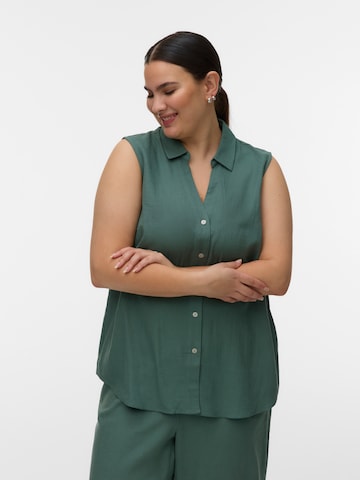 Vero Moda Curve Bluse 'VMCMYMILO' i grøn: forside