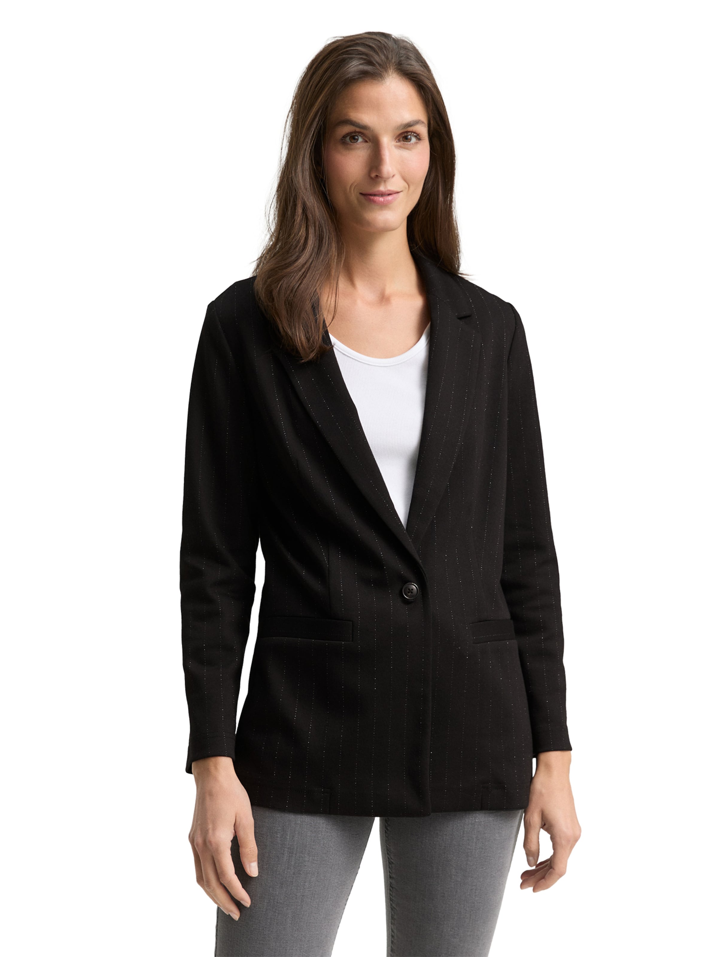 TOM TAILOR Blazer in Schwarz: Vorderseite