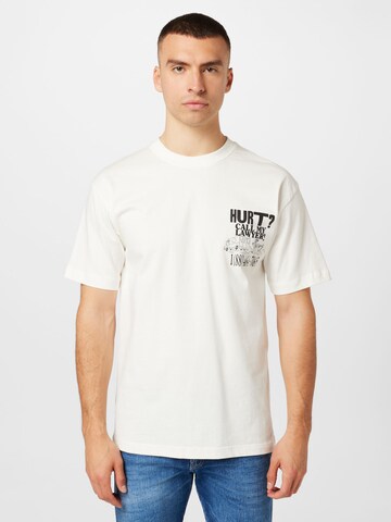 T-Shirt 'Call My Lawyer' MARKET en beige : devant