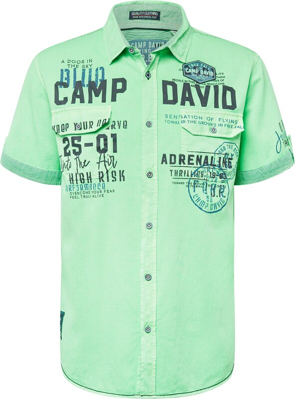 CAMP DAVID Regular Fit Hemd in Hellgrün