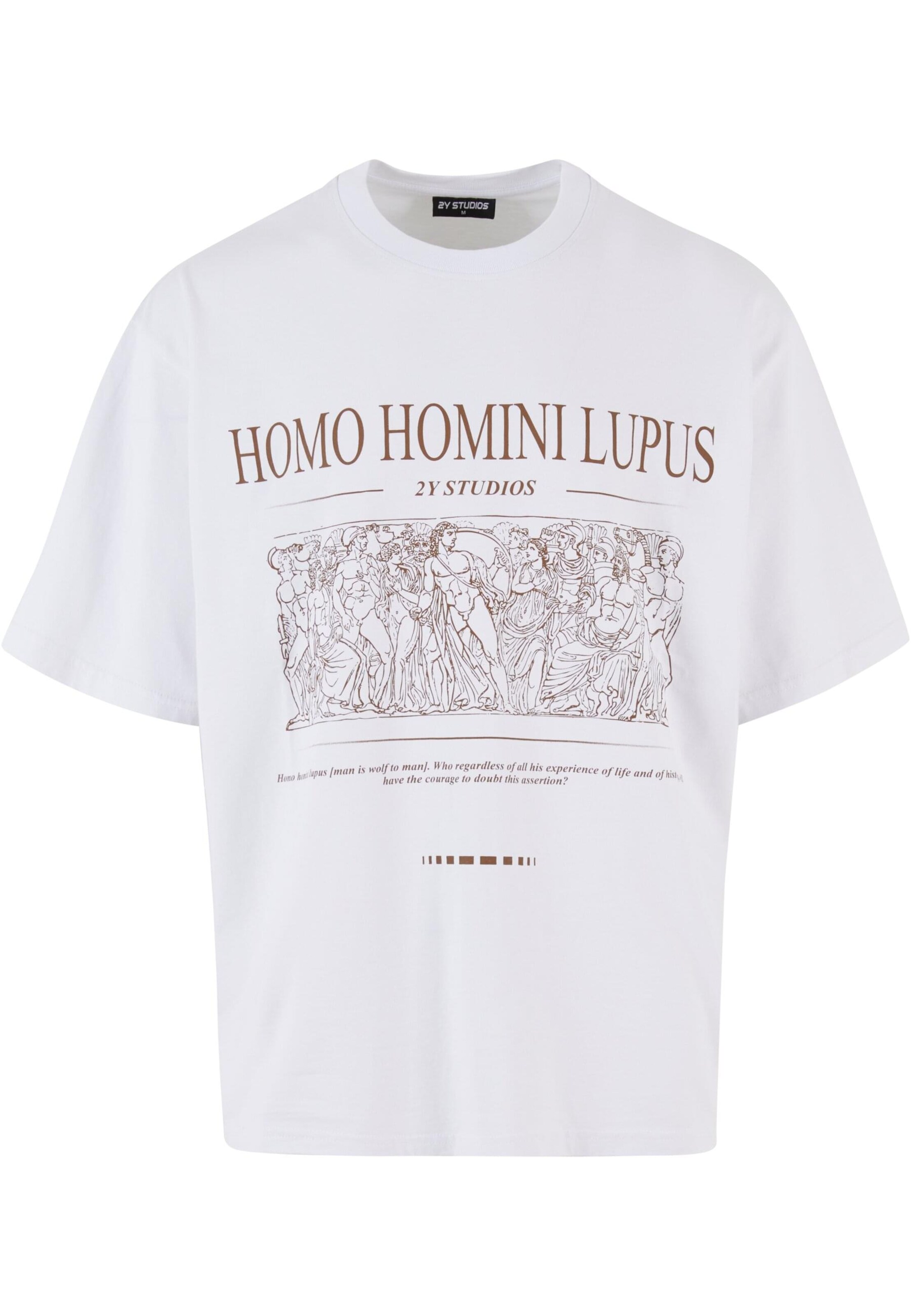 Maglietta 'Homini' di 2Y Studios in bianco: frontale