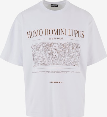 2Y Studios - Camisa 'Homini' em branco: frente