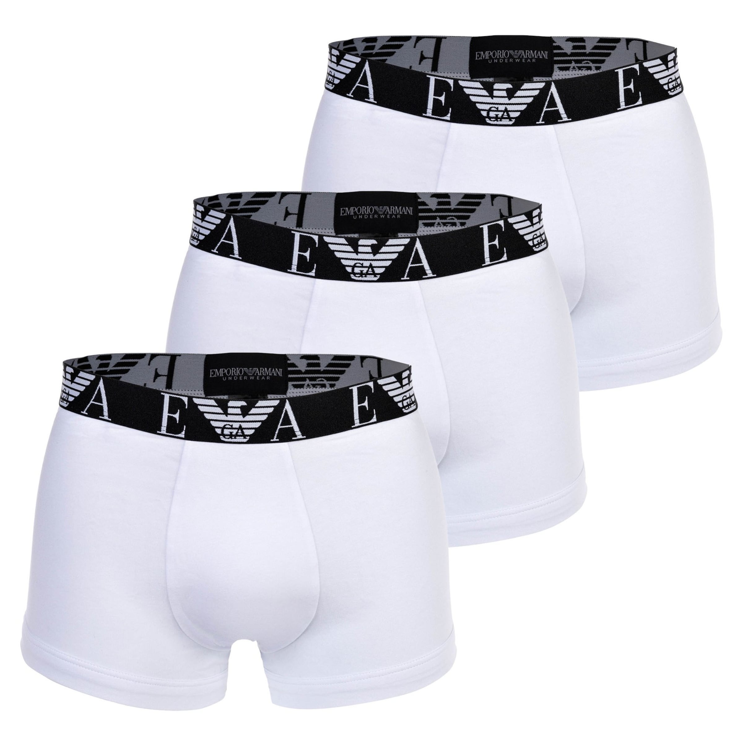 Emporio Armani Шорты Боксеры в Белый: спереди