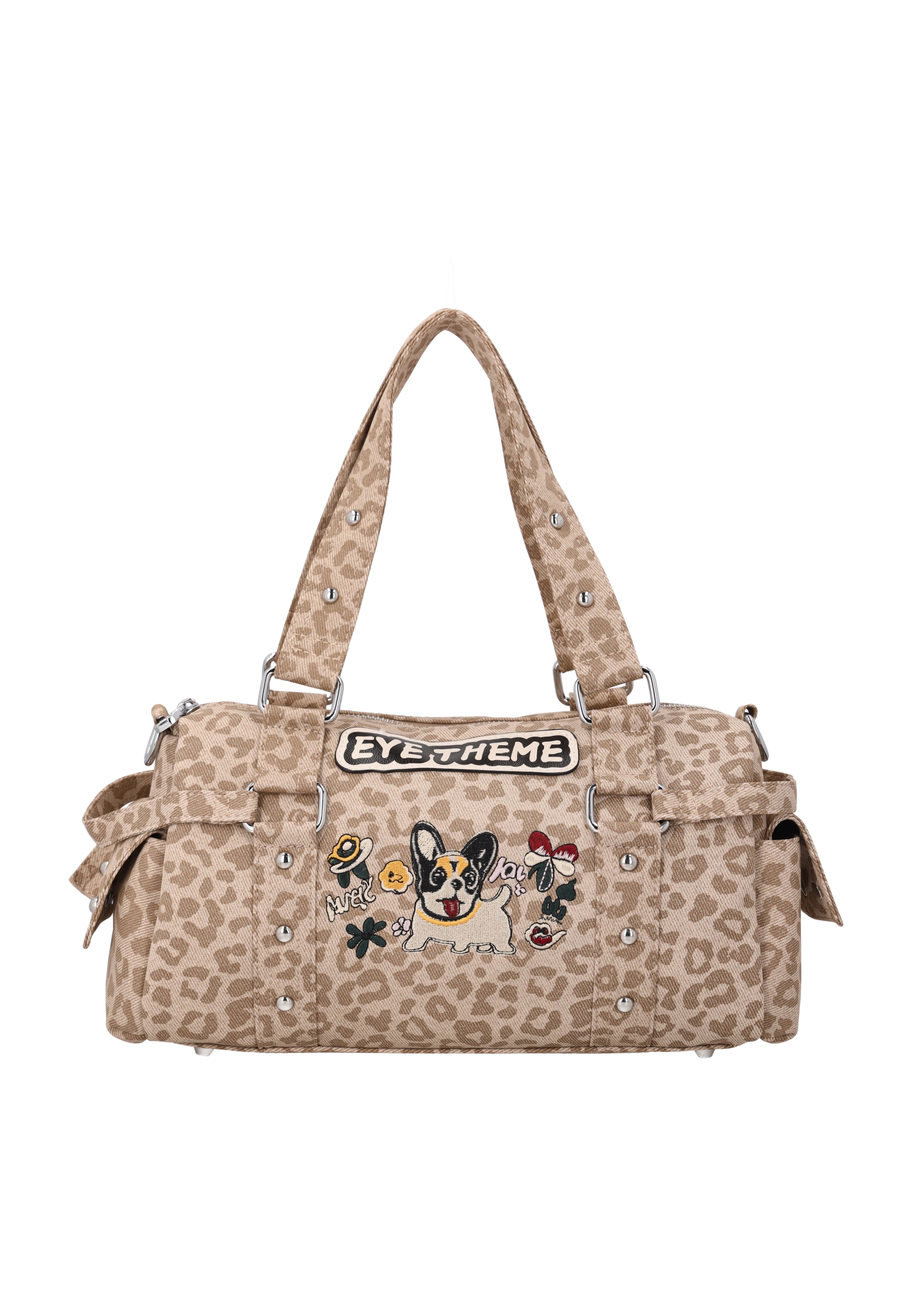 MYMO Schultertasche 'Eyetheme' in Beige: Vorderseite