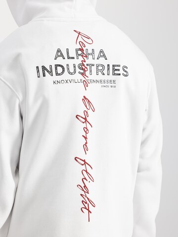 Felpa di ALPHA INDUSTRIES in bianco