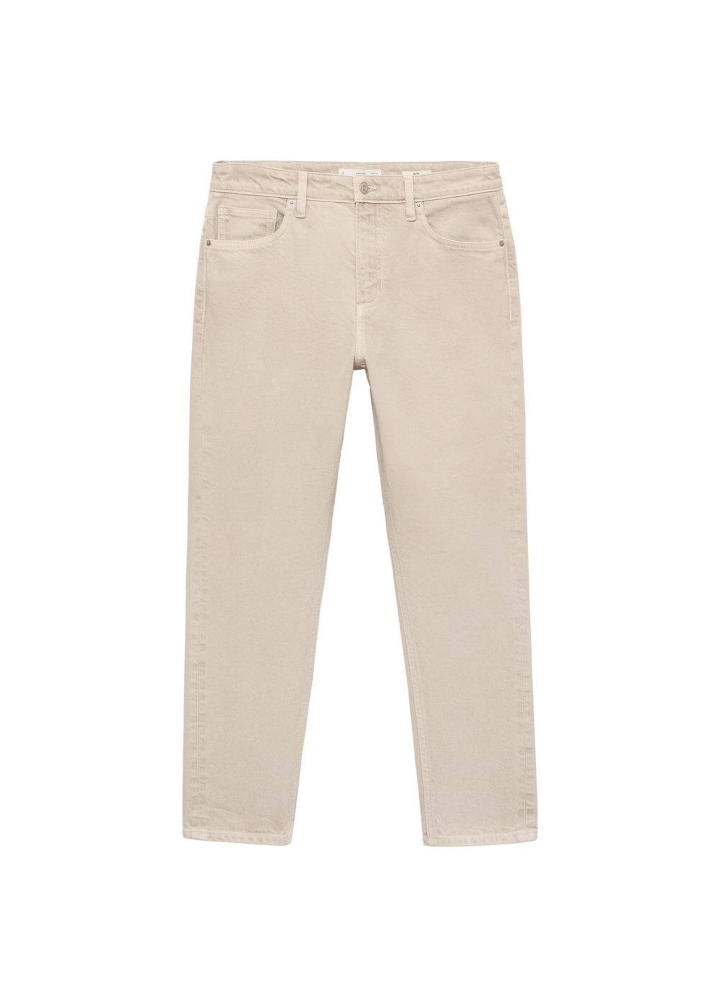 MANGO MAN Tapered Jeans 'Ben' in Beige: Vorderseite