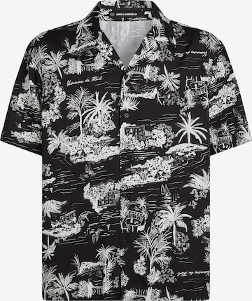 juoda Karl Lagerfeld Patogus modelis Marškiniai: priekis