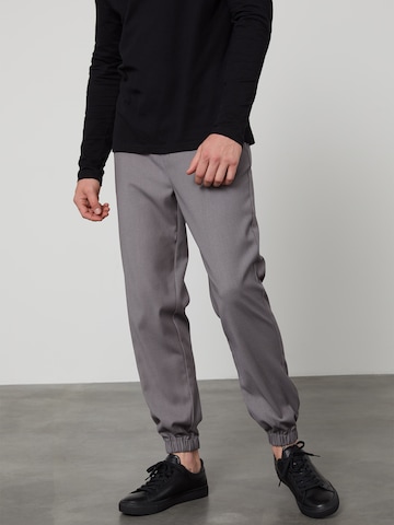 DAN FOX APPAREL - Tapered Pantalón en gris: frente