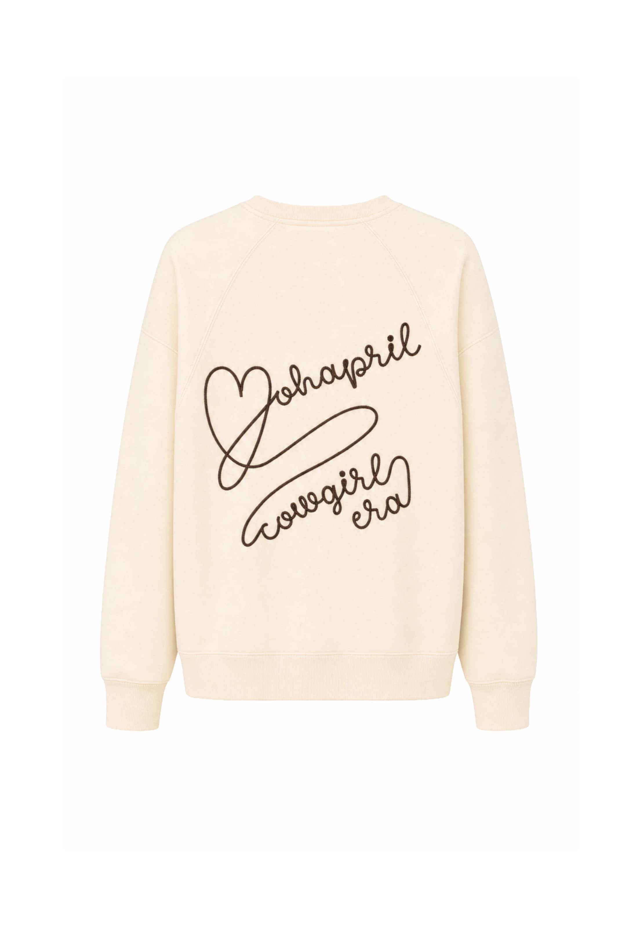 OH APRIL Sweatshirt i vit