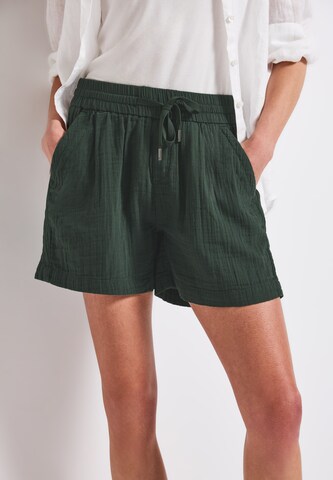 STREET ONE Loose fit Pants in Green: front