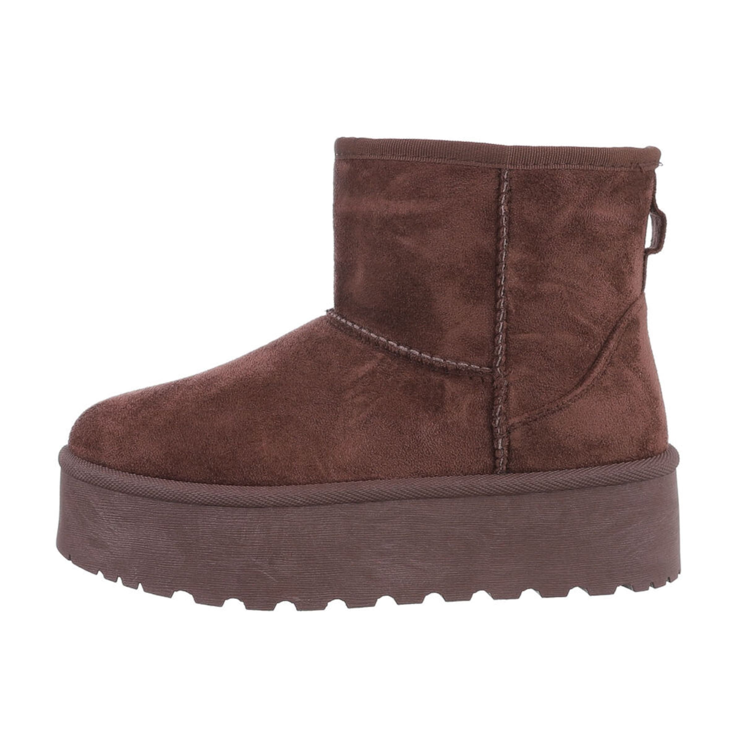 Ital-Design Snow Boots in Brown: front