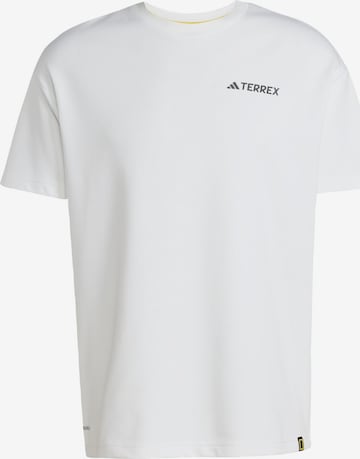 ADIDAS TERREX Functioneel shirt 'National Geographic' in Wit: voorkant