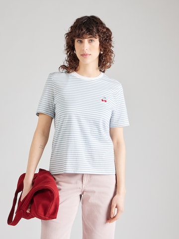 ONLY Μπλουζάκι 'ONLHAPPY' σε λευκό: μπροστά