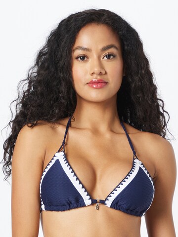 Banana Moon Triangle Bikini Top in Blue: front