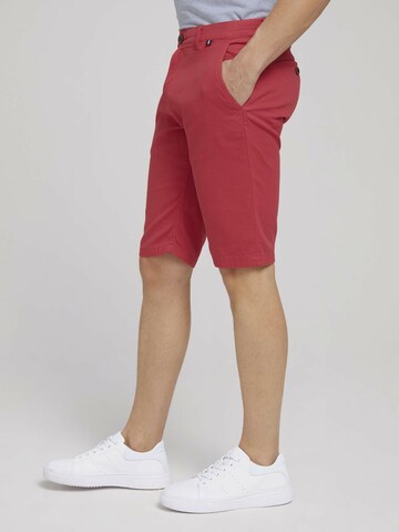 TOM TAILOR Slimfit Chino in Rood