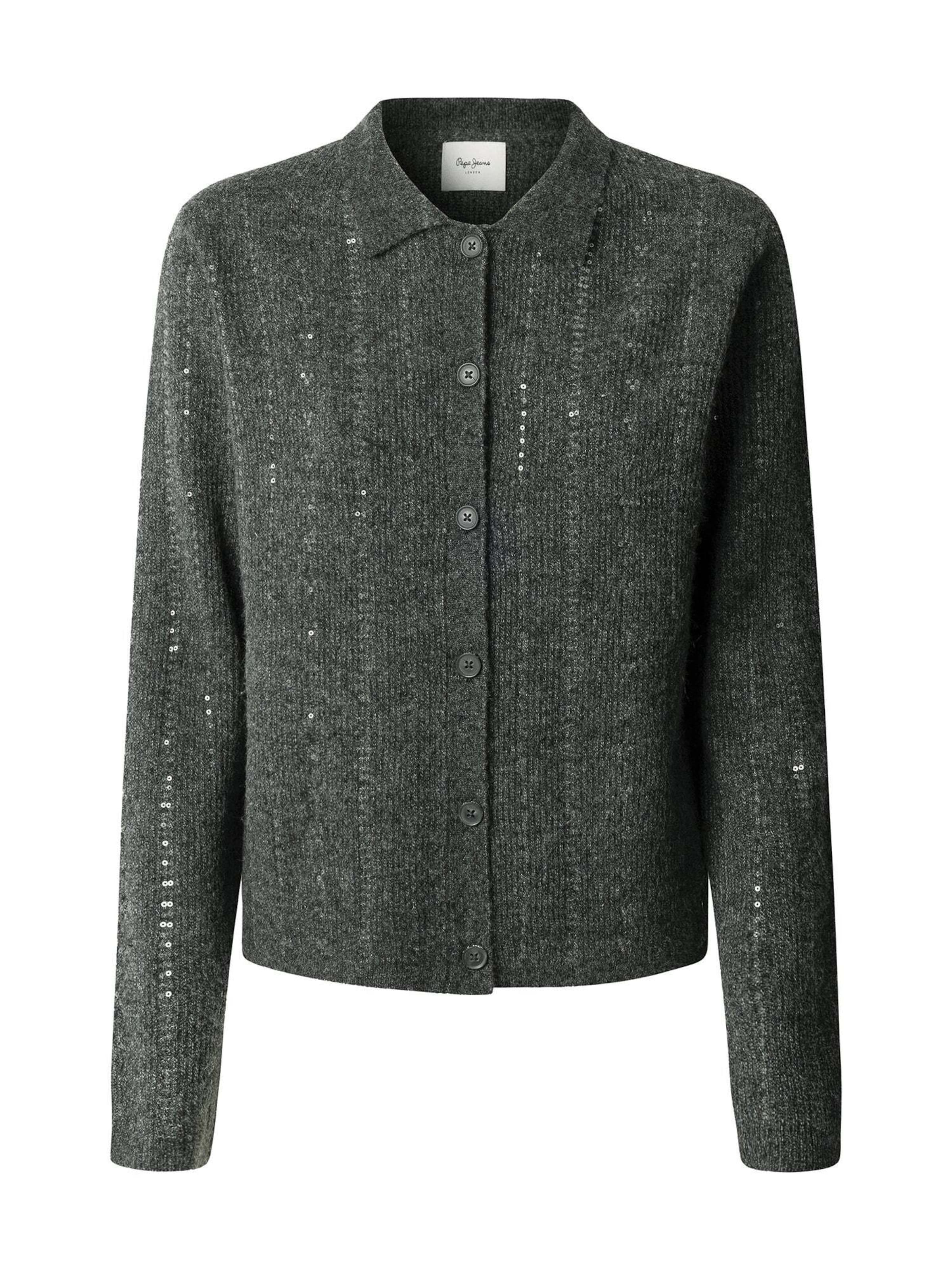 Pepe Jeans - Cárdigan 'ELAINE' en gris: frente