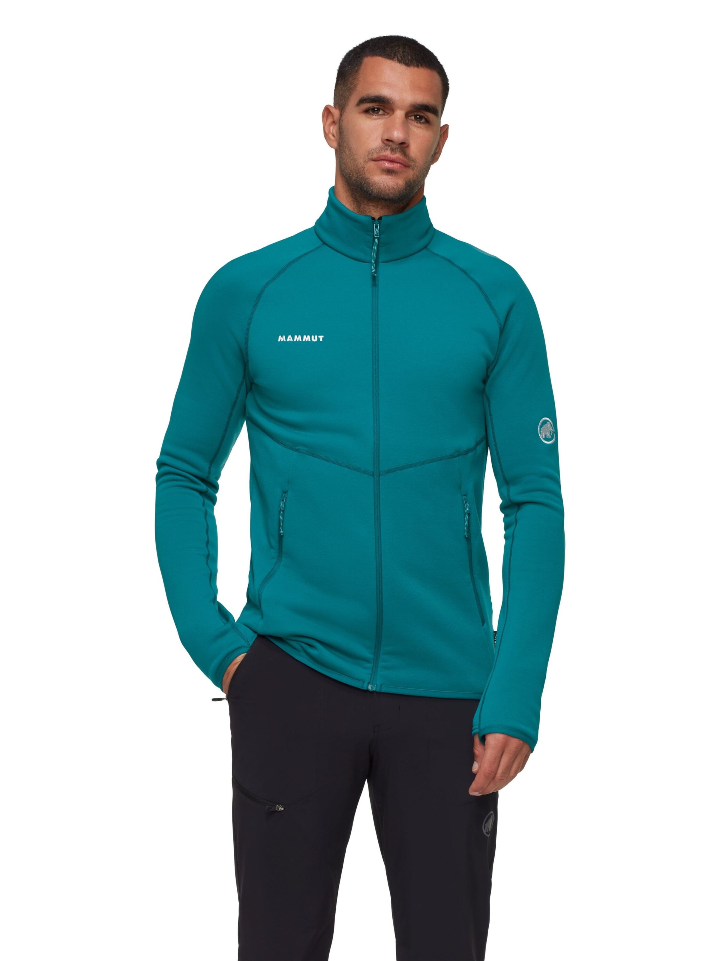 MAMMUT Athletic Fleece Jacket 'ACONCAGUA' in Green: front
