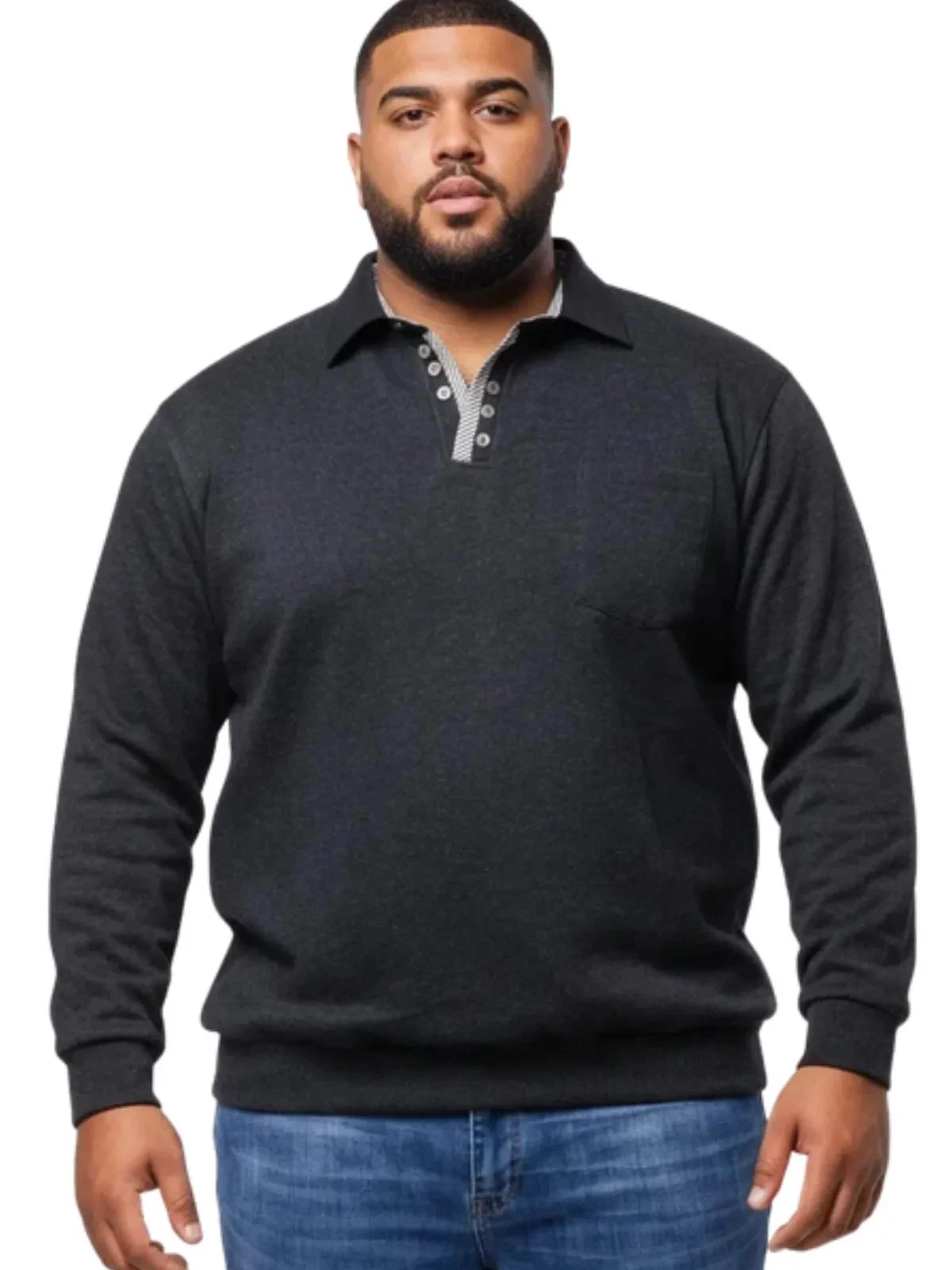 Lavecchia Sweatshirt 'LV-602 Übergrößen' in Grijs: voorkant