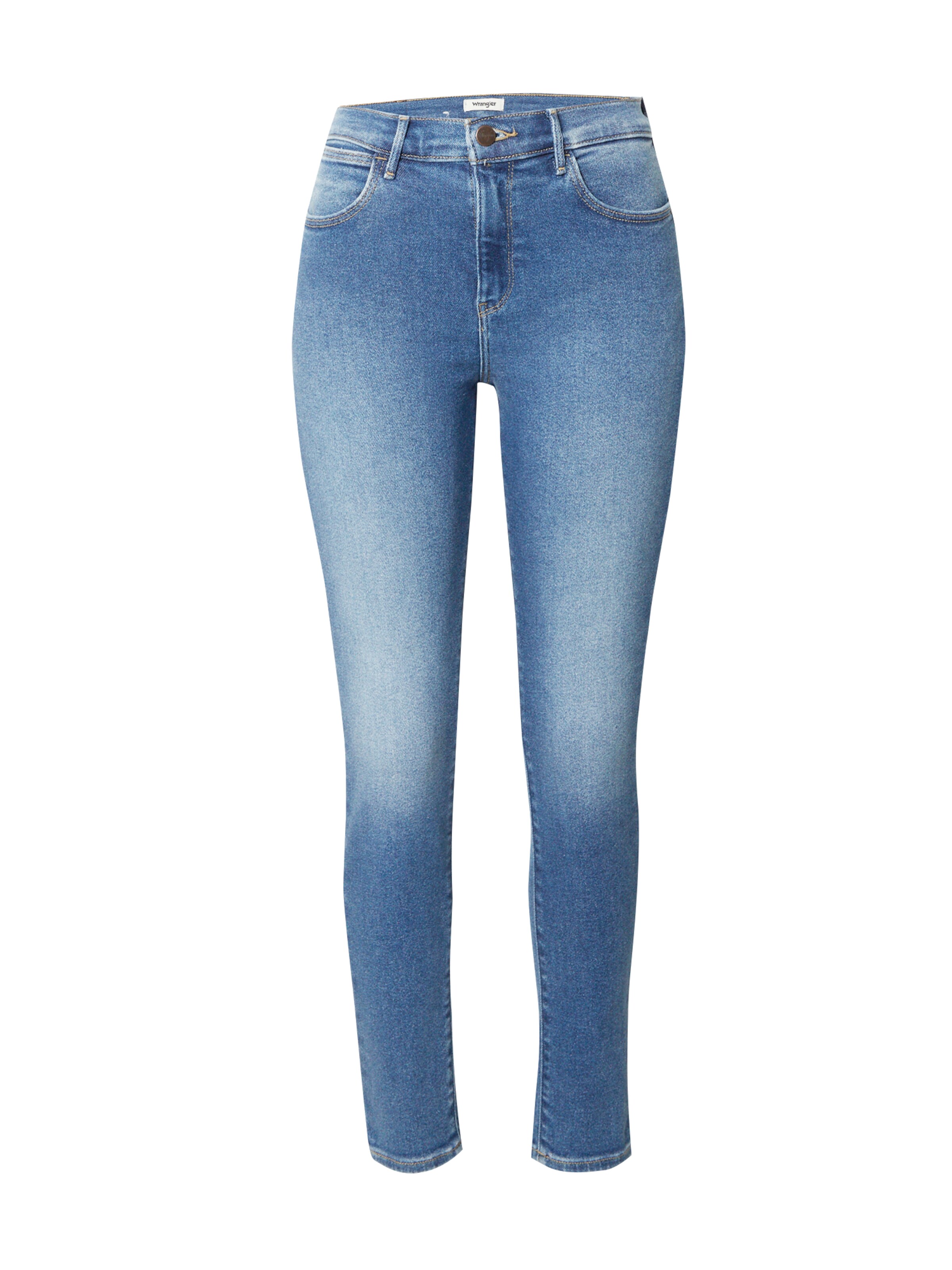 WRANGLER Džíny 'HIGH SKINNY' – modrá: přední strana
