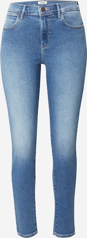 WRANGLER Džíny 'HIGH SKINNY' – modrá: přední strana