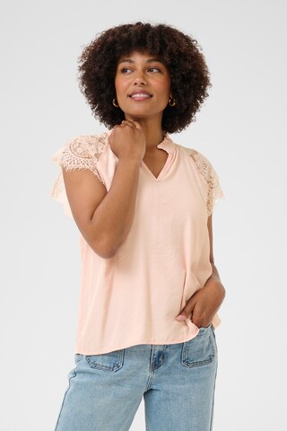 Cream Bluse 'Nola' i pink: forside