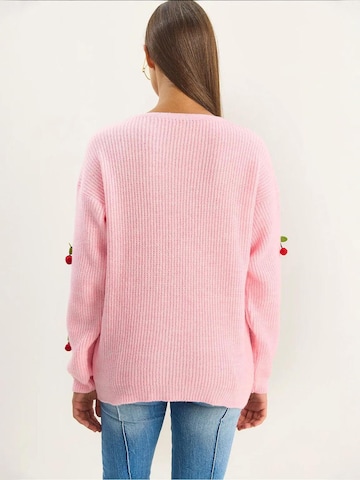 Bianco Lucci Strickjacke in Pink