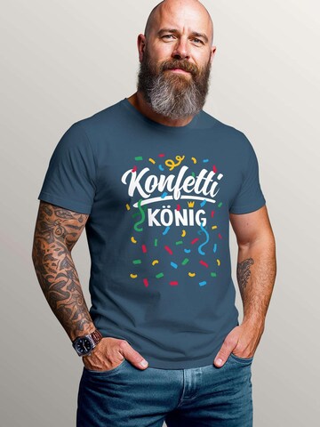 MoonWorks Shirt 'Konfetti König' in Blue: front