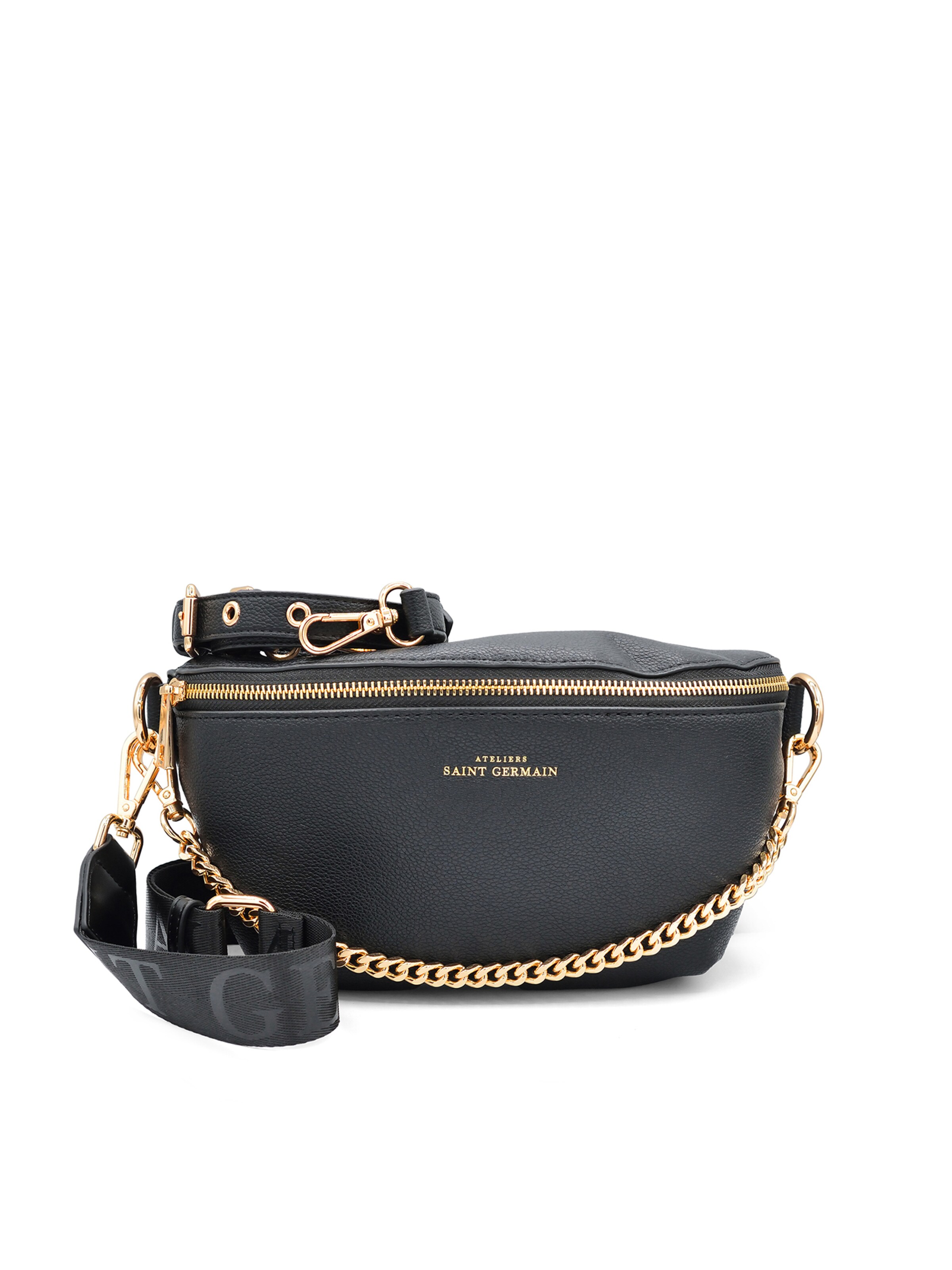 Ateliers Saint Germain Axelremsväska 'Ibiza' i svart: framsida