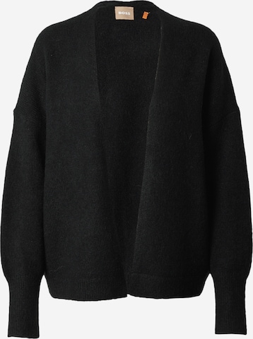 BOSS Knit Cardigan 'Falescana' in Black: front