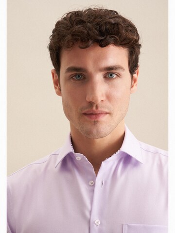 SEIDENSTICKER Regular fit Button Up Shirt 'Smart Essentials' in Purple