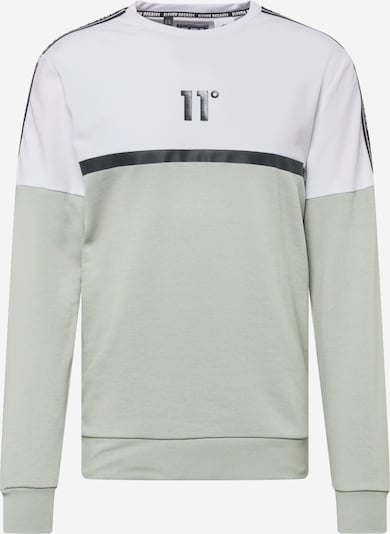 11 Degrees Sweatshirt in silbergrau / schwarz / weiß, Produktansicht
