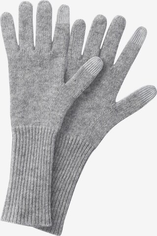 HALLHUBER Full Finger Gloves in Grey: front