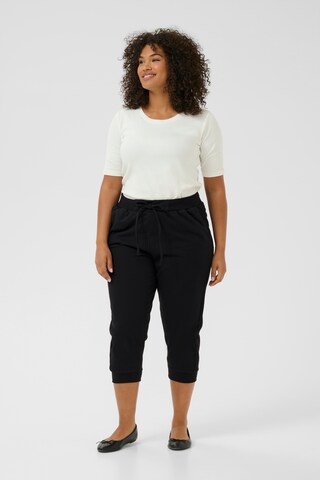 Effilé Pantalon 'KCAnn' KAFFE CURVE en noir