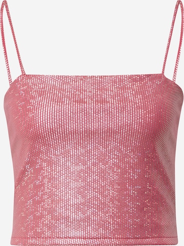 Monki Top in Pink: front