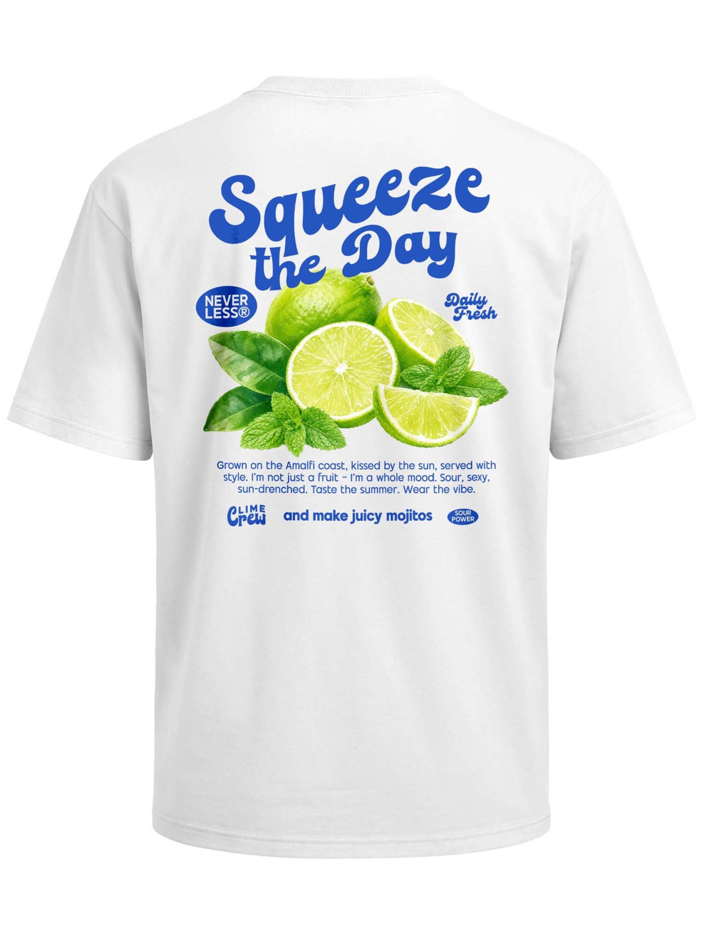 Neverless Shirt 'Squeeze the Day'‌‌ in Weiß