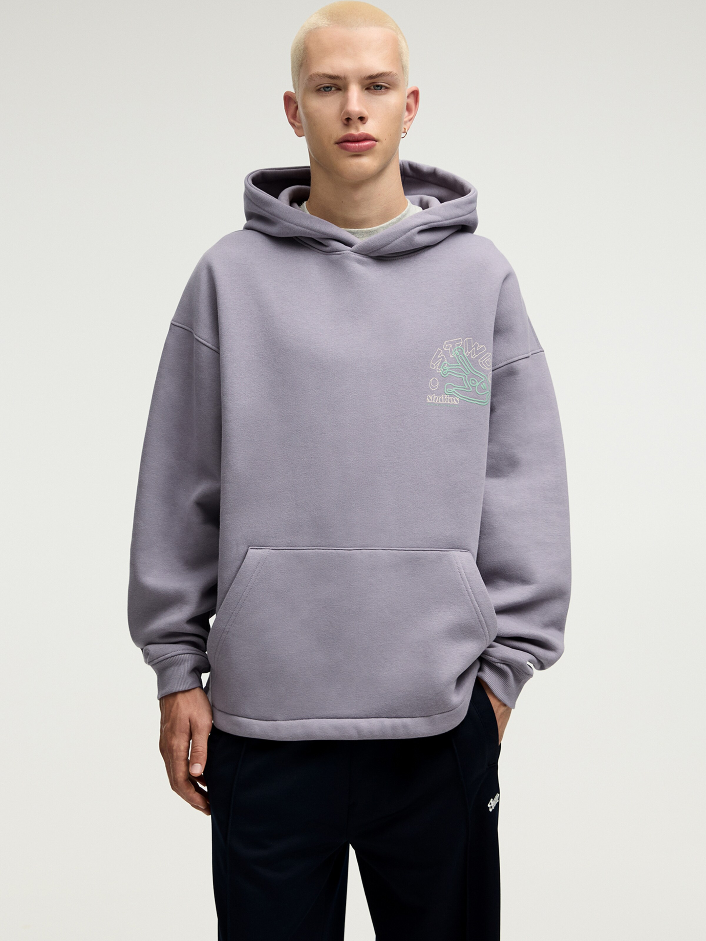 Pull and bear lilac hoodie sale