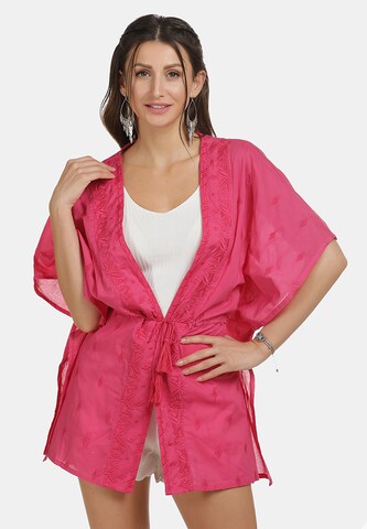 IZIA Kimono in Roze: voorkant