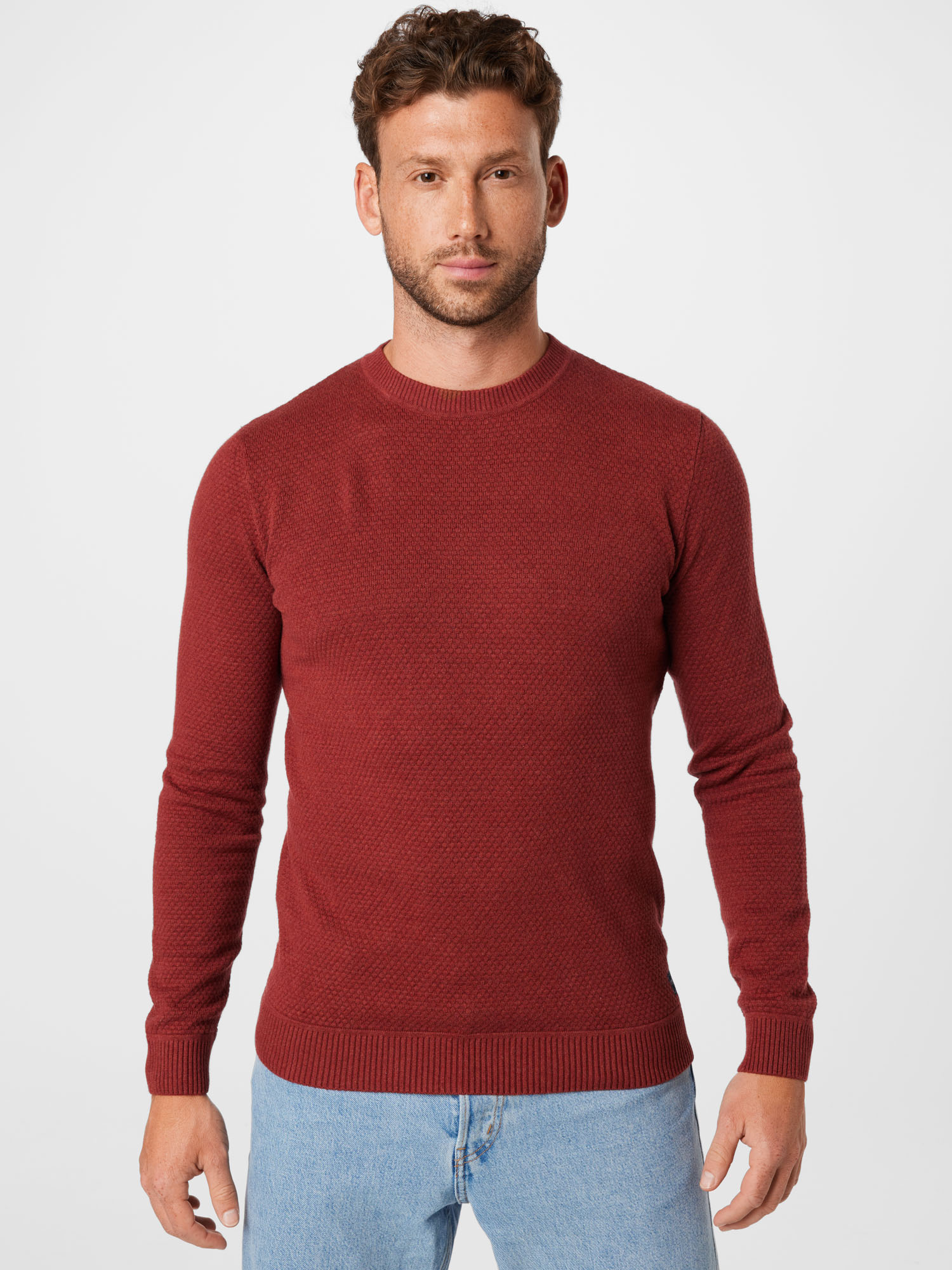 Mężczyźni Swetry & kardigany TOM TAILOR Sweter w kolorze Rdzawobrązowym 