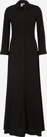 Y.A.S Tall - Vestido camisero 'SAVANNA' en negro: frente