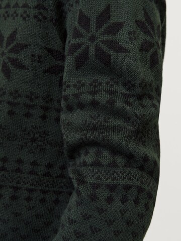 Pull-over 'JJXmas Gabriel' JACK & JONES en vert