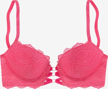 LASCANA Push-up Bra in Pink: front