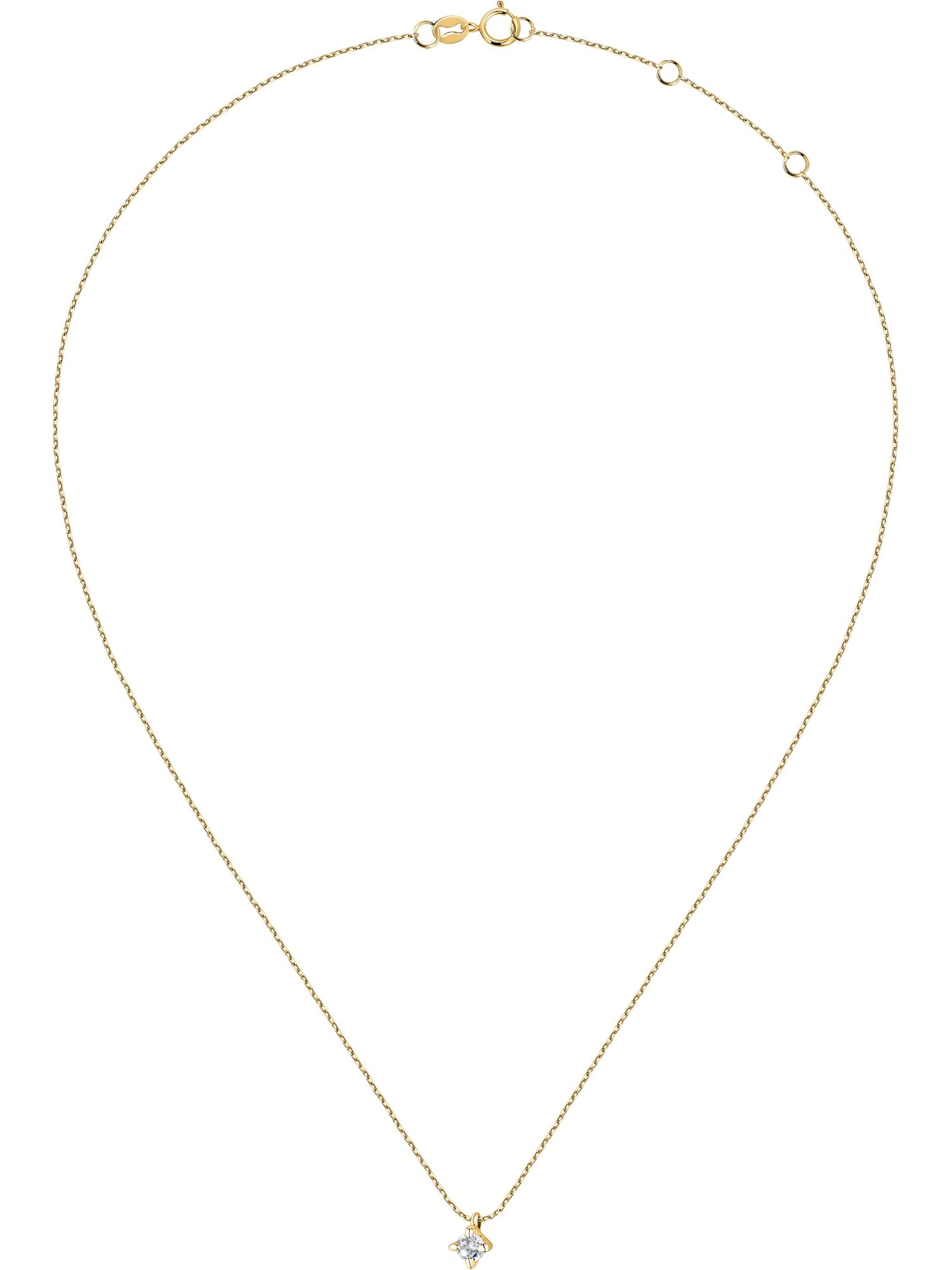 Live Diamond Necklace in Gold: front