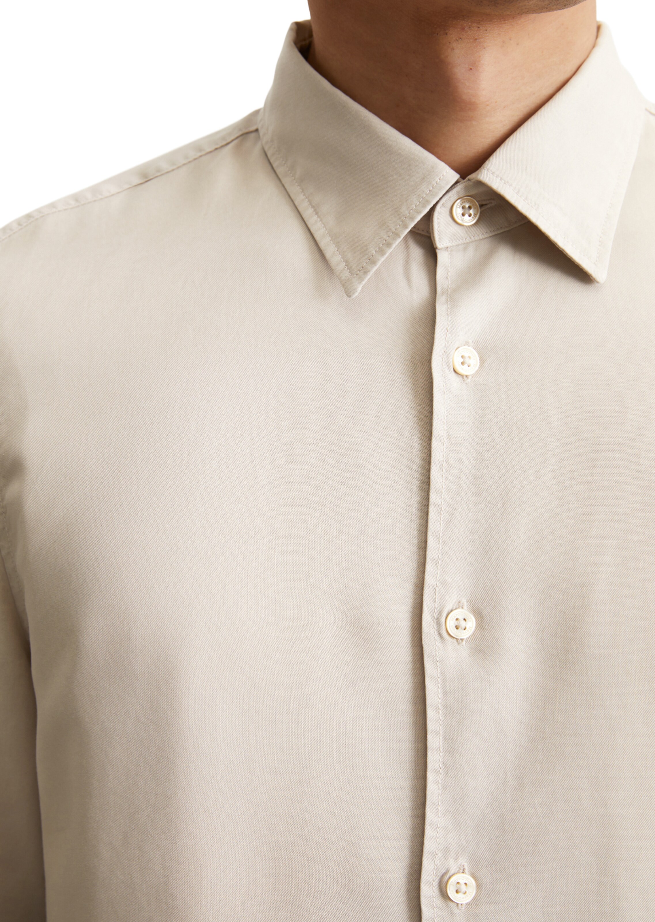 Marc O'Polo Slim fit Overhemd in Beige