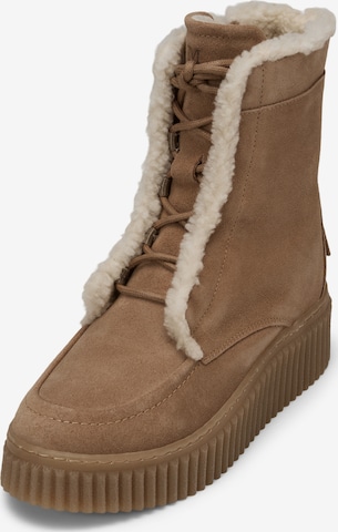 Bottes à lacets Marc O'Polo en marron : devant