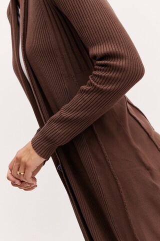 Fransa Knit Cardigan 'Ubasic' in Brown