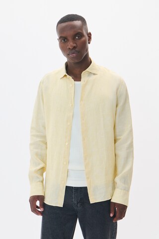 Matinique Regular fit Button Up Shirt 'Marc' in Yellow: front