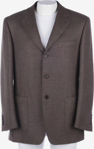 Canali Suit Jacket in M-L in Brown: front