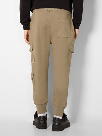 Bershka Tapered Hose in Beige